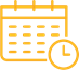 icon of calendar with clock next to it