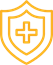 icon of a shield with a medical cross in the center