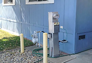 Gas meter outside of mobile home