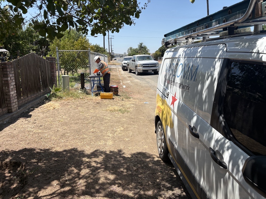 VARCOMM Broadband, Inc. employee building fiber infrastructure.
