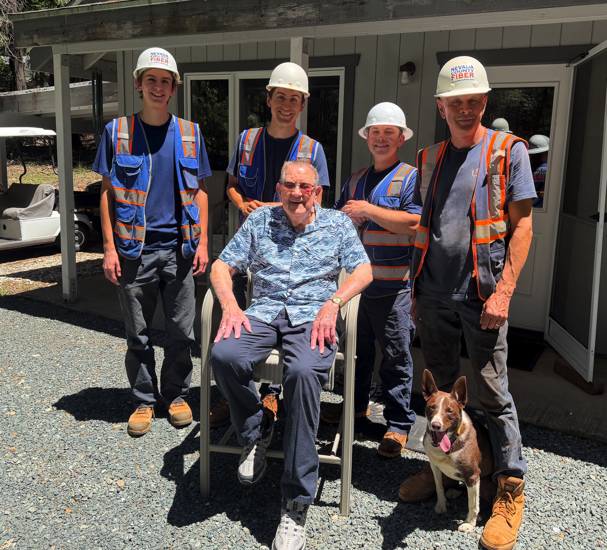 Richard Graber and representatives from Nevada County Fiber. 