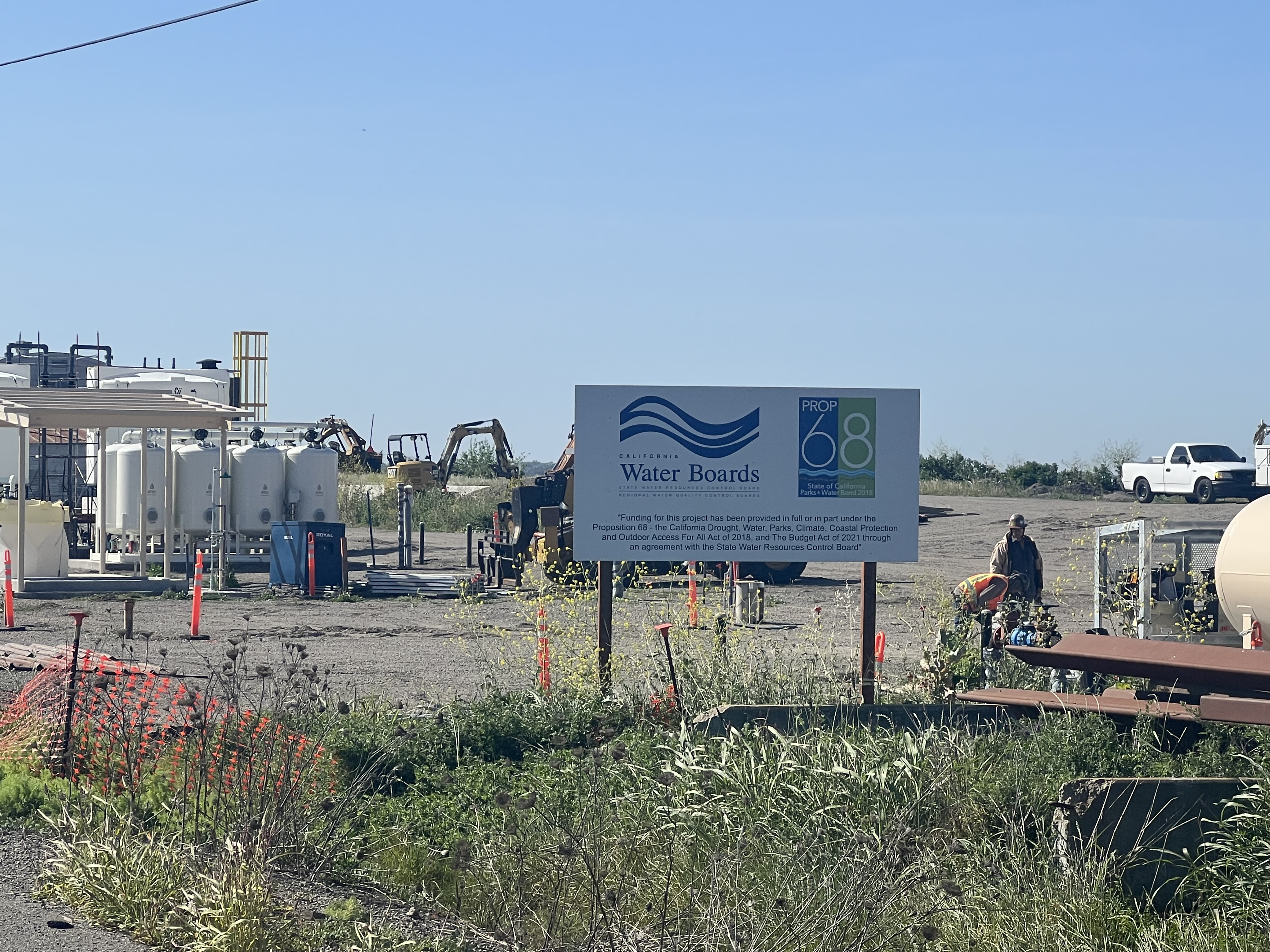 Construction site of new water utility in Robbins