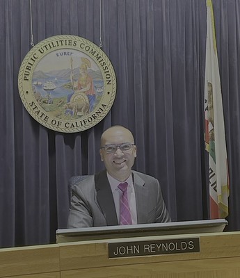 President Reynolds at the CPUC's May 14 Voting Meeting in San Francisco.