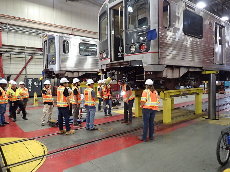 CPUC Rail Safety staff conducting inspections.