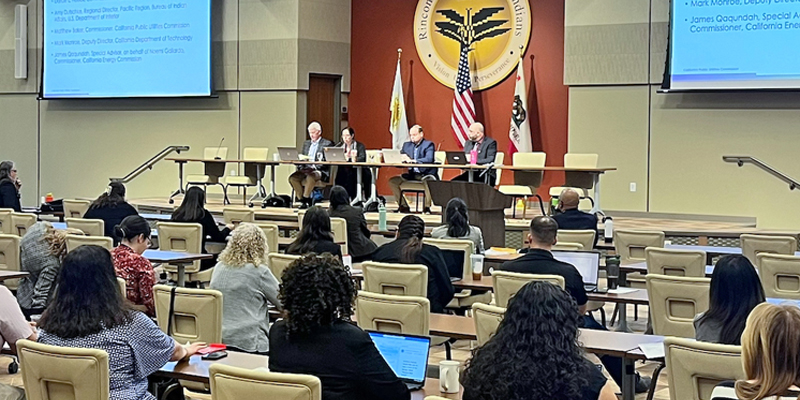 Commissioners Baker and Houck present at the Utility Right-of-Way on Tribal Lands joint workshop with the U.S. Bureau of Indian Affairs in December 2024, held at the Rincon Band of Luiseño Indian Reservation.