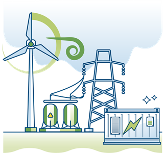 Animated image of the electric grid